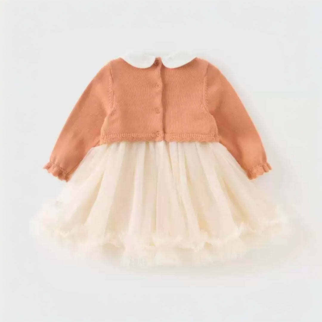 AWPLADR- Peach Lace Dress