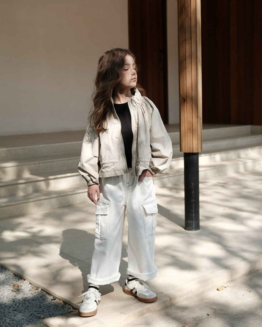 Chalk Cargo Pants