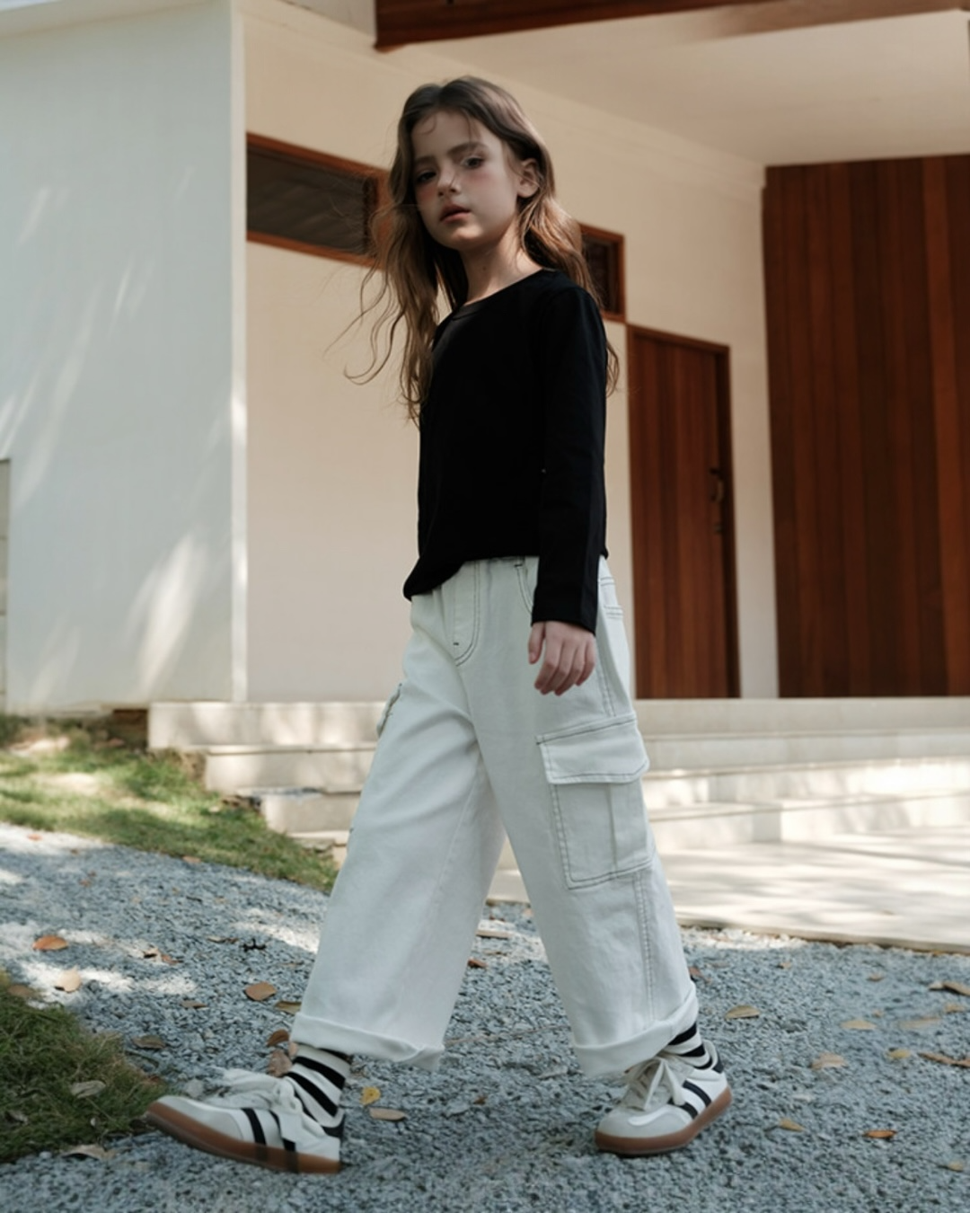 Chalk Cargo Pants