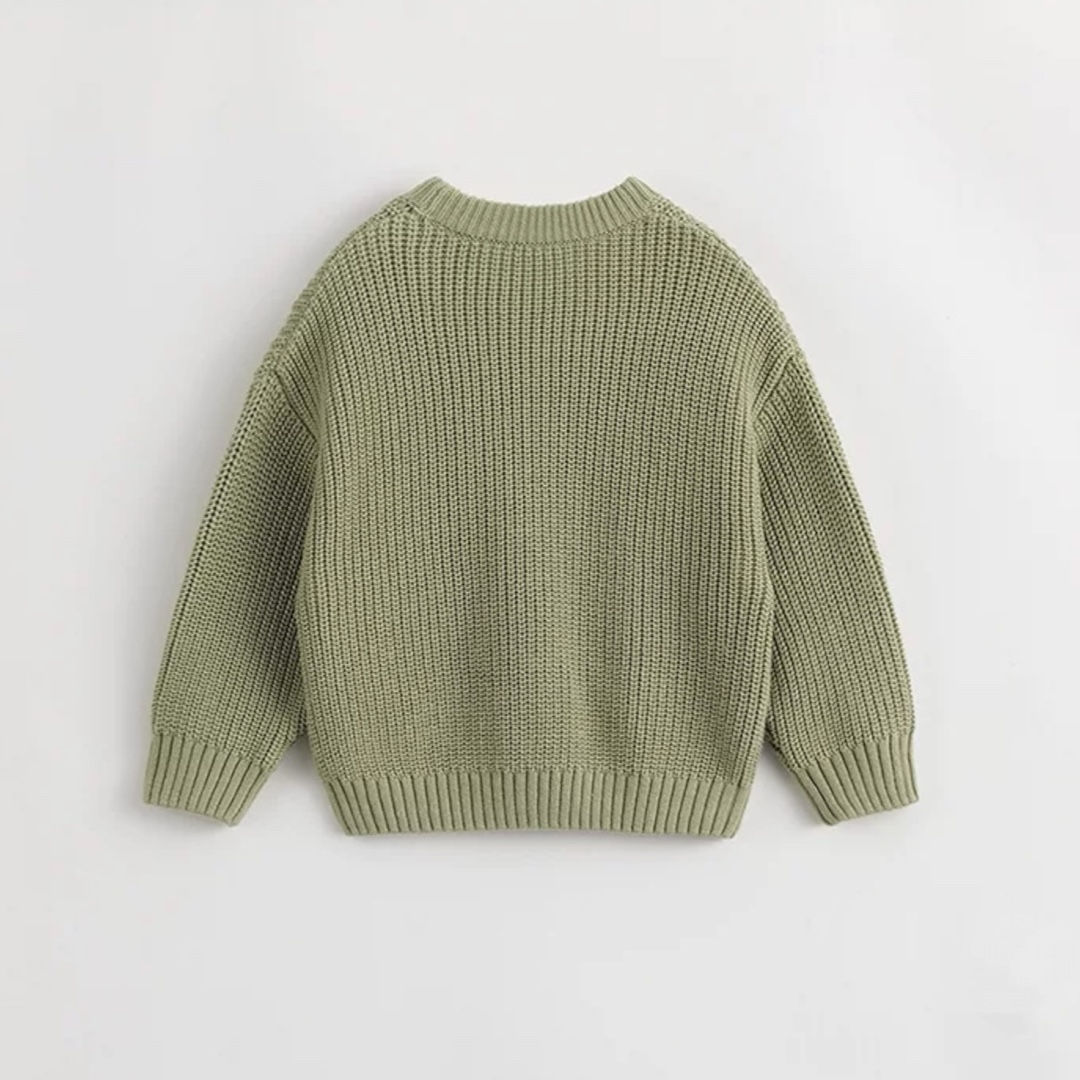 AWOLKS- Olive Knit Sweater