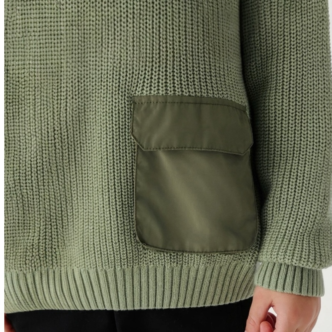 AWOLKS- Olive Knit Sweater