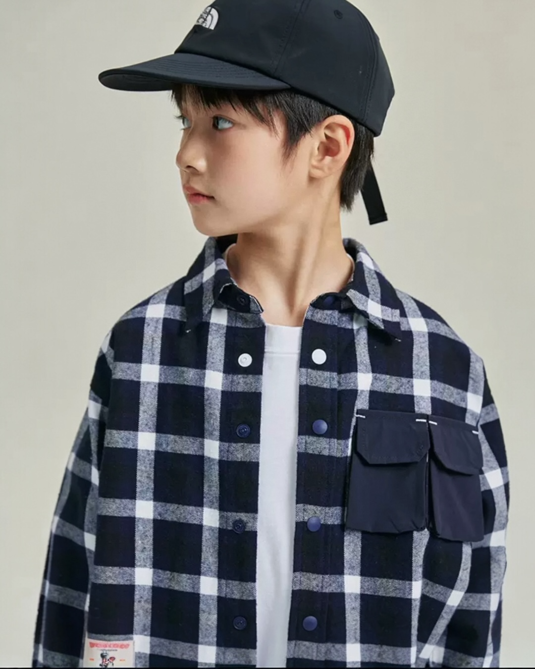 Navy Check Utility Shirt