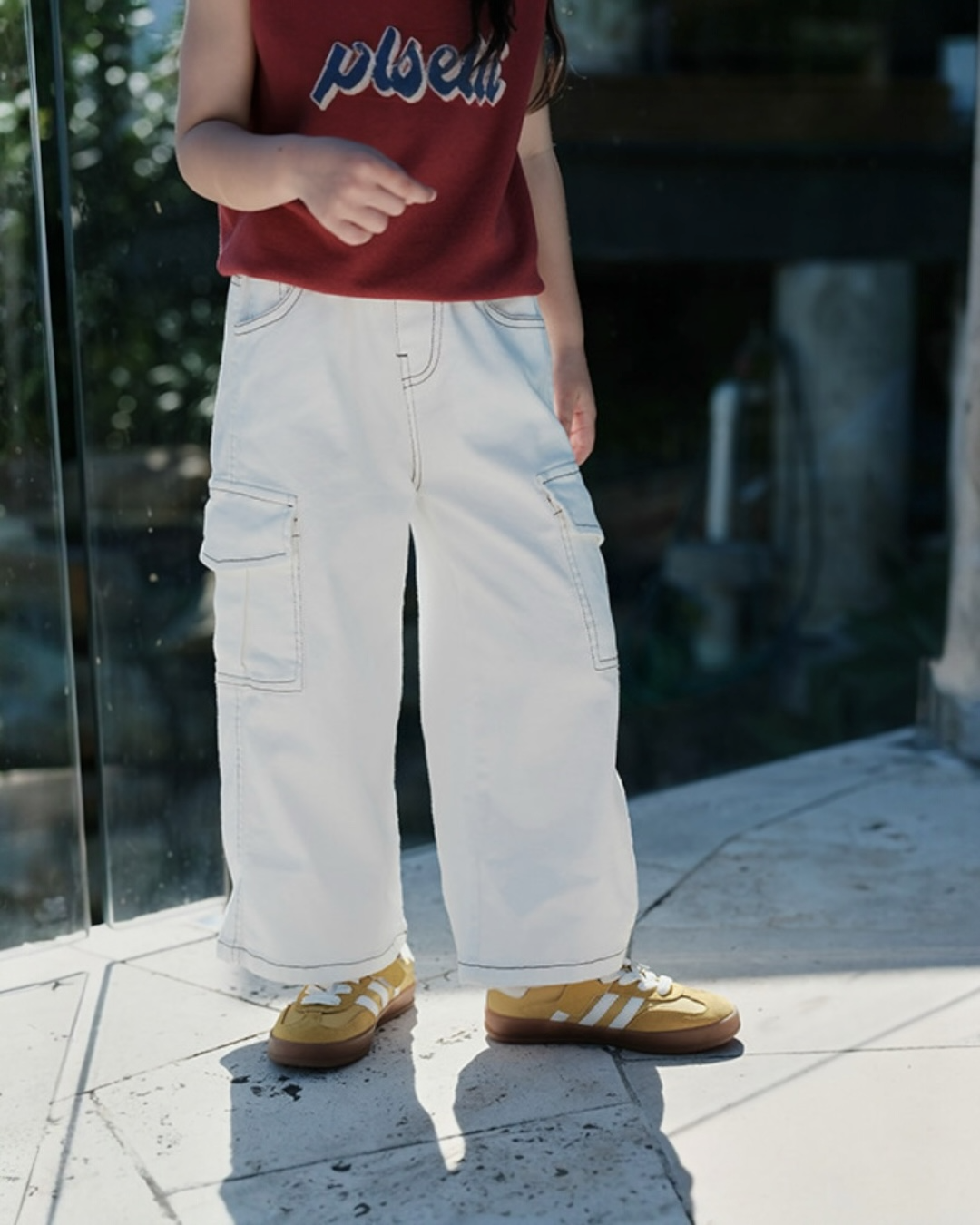 Chalk Cargo Pants