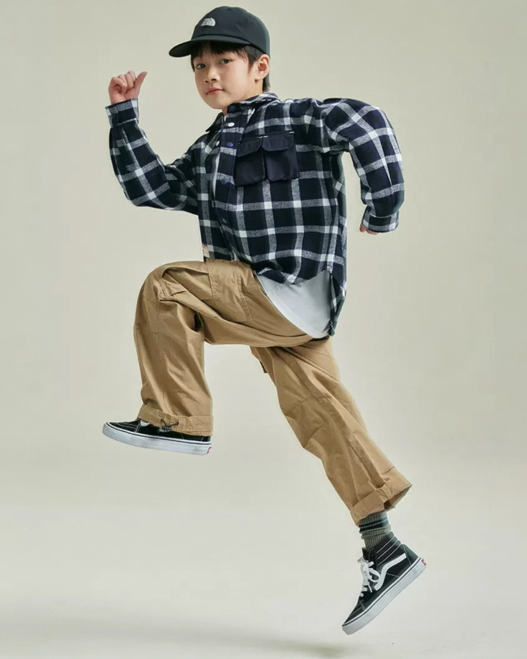 Navy Check Utility Shirt