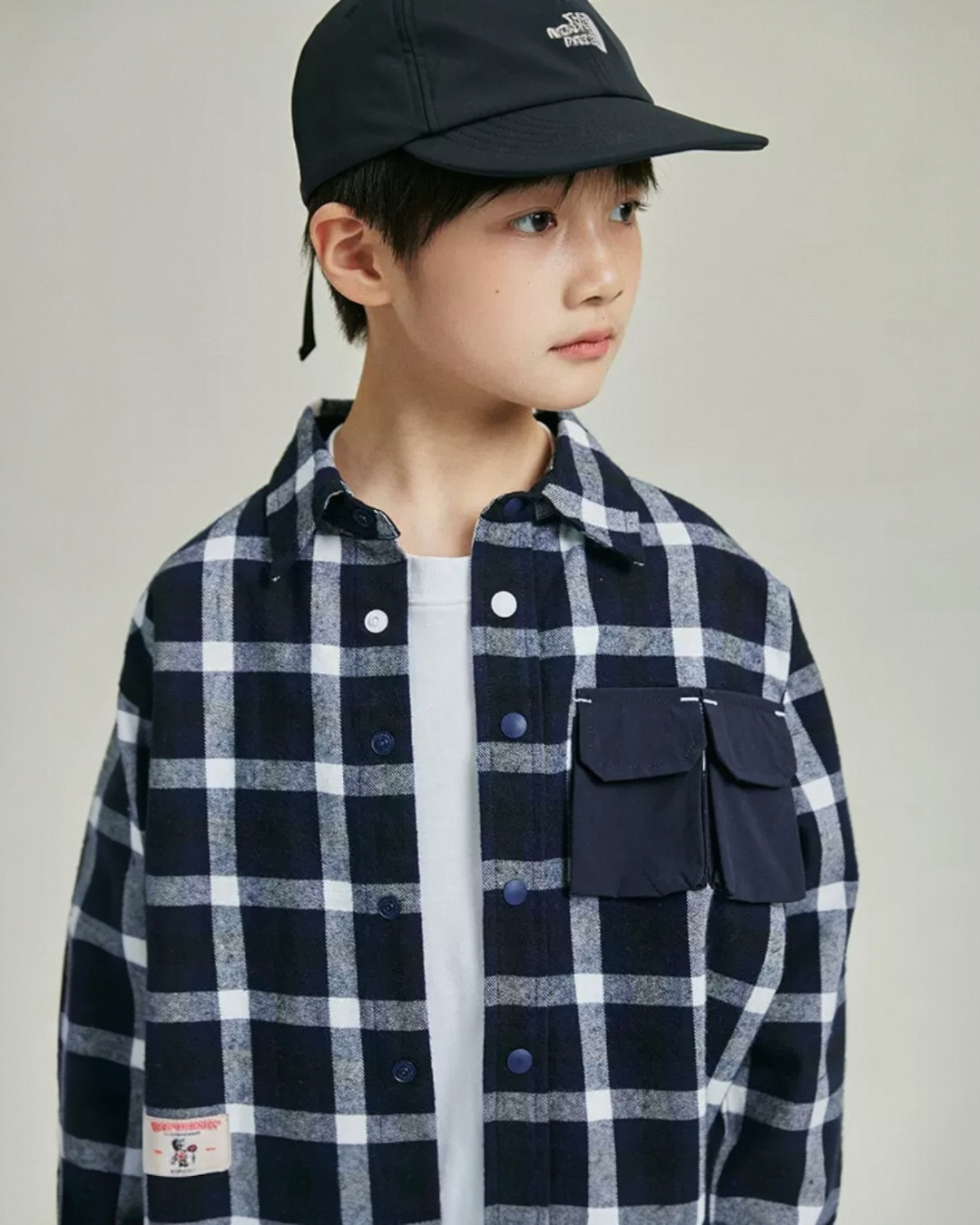 Navy Check Utility Shirt