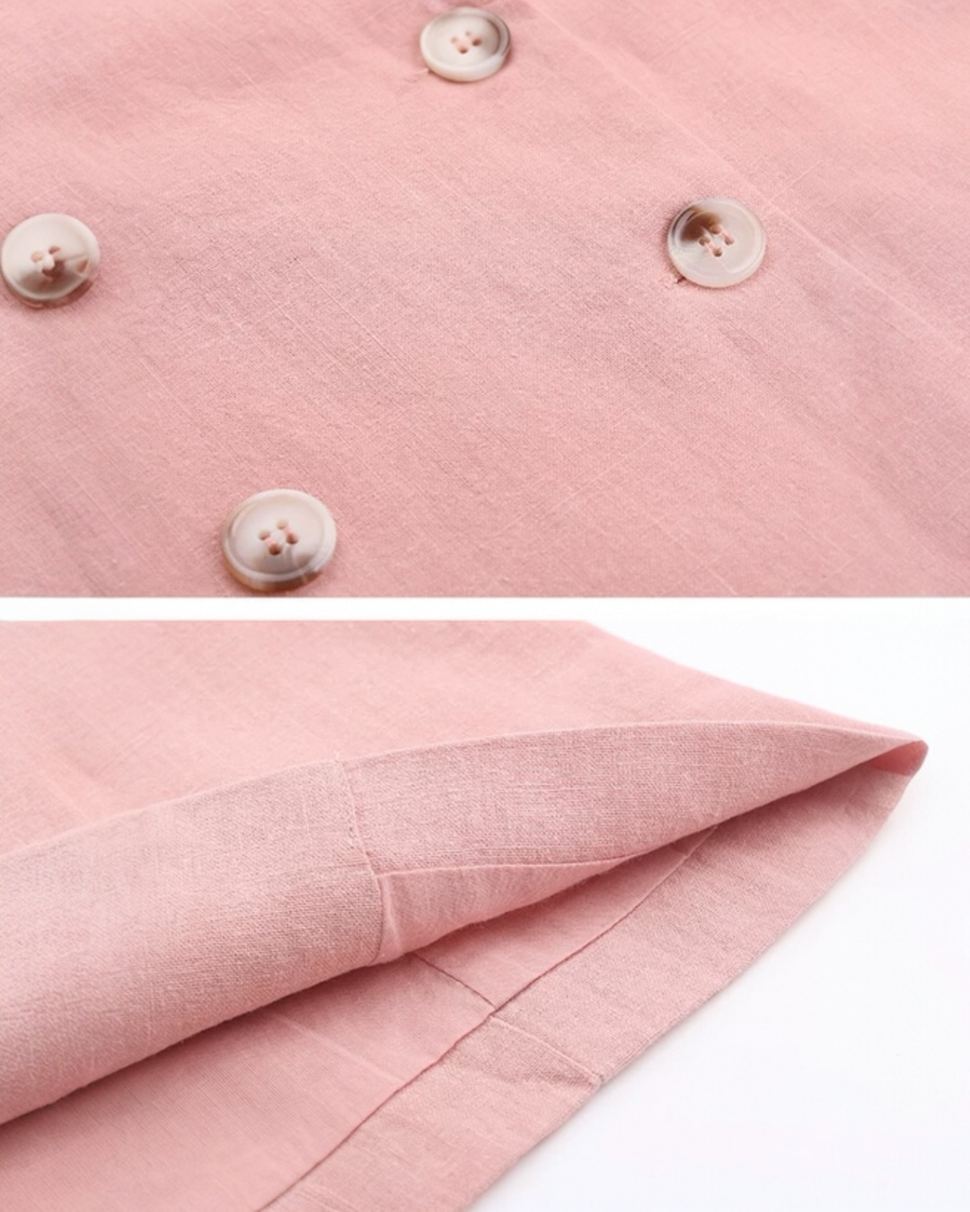Blush Double-Breasted Blazer