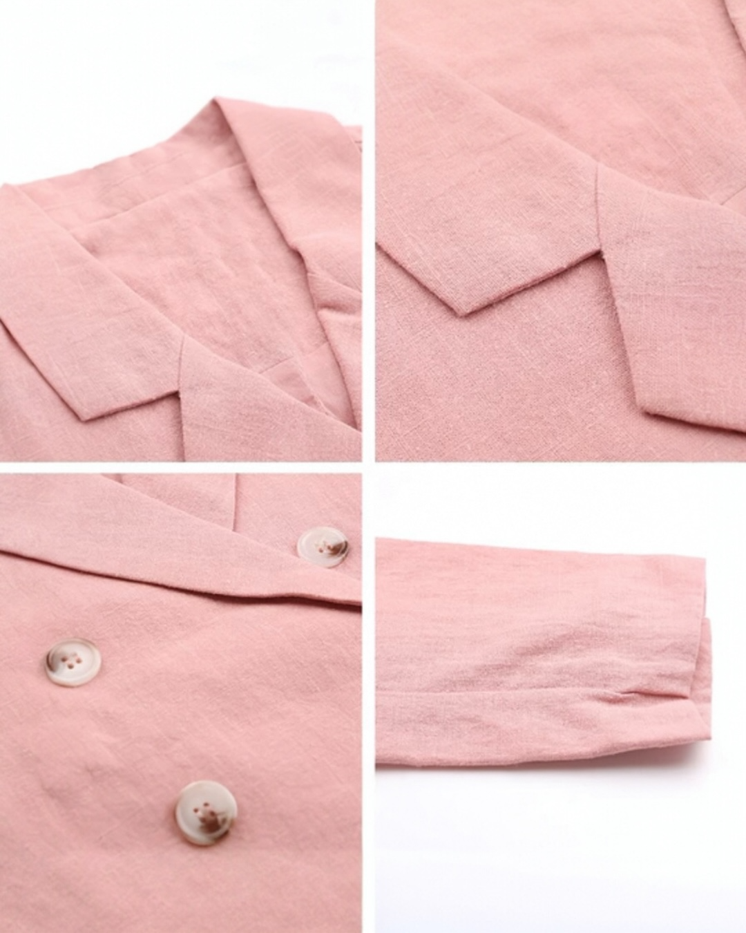 Blush Double-Breasted Blazer