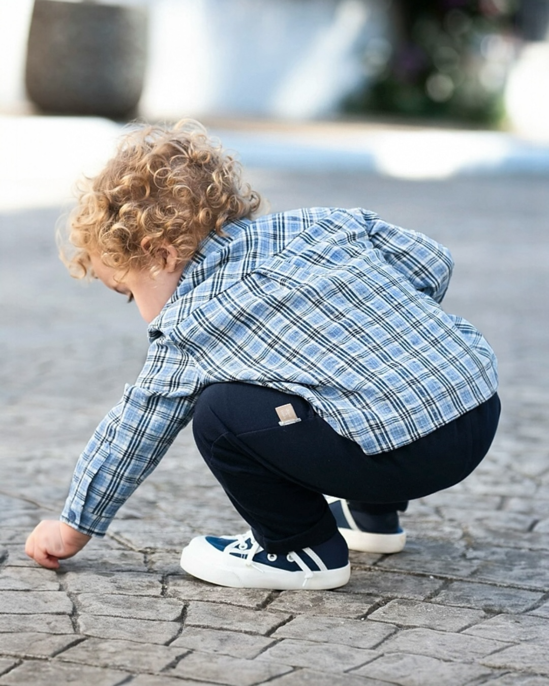 SSTEPLS- Teddy Plaid Set