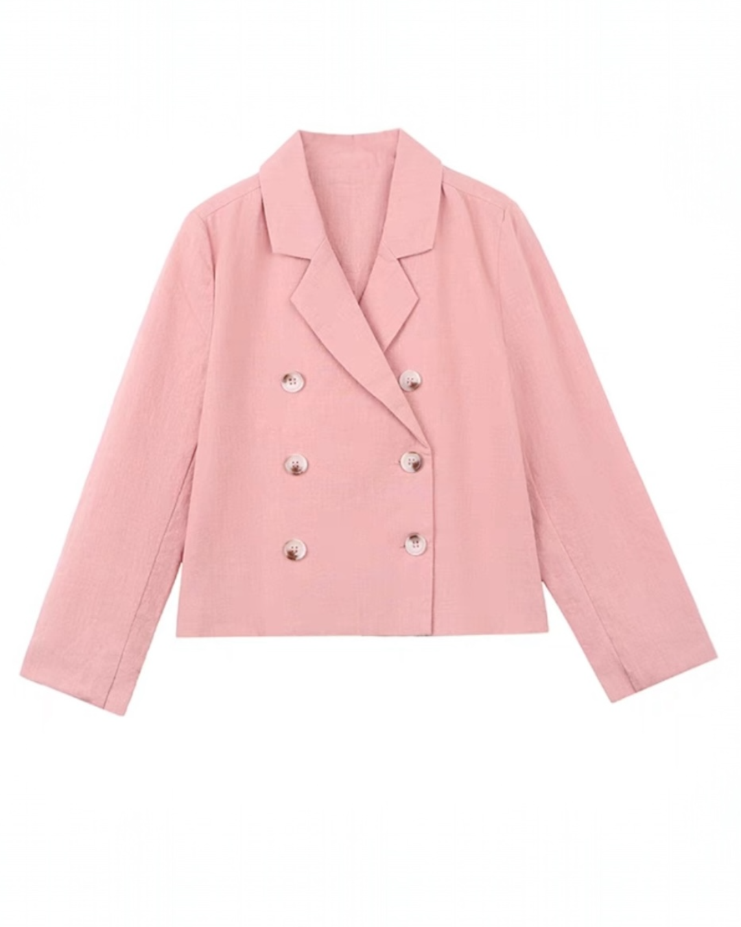 Blush Double-Breasted Blazer