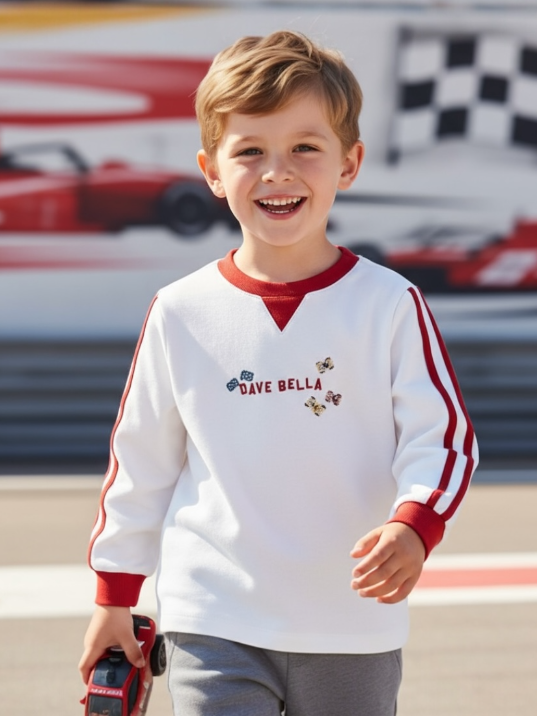 AW26 – Red Track Long Sleeve T-shirt