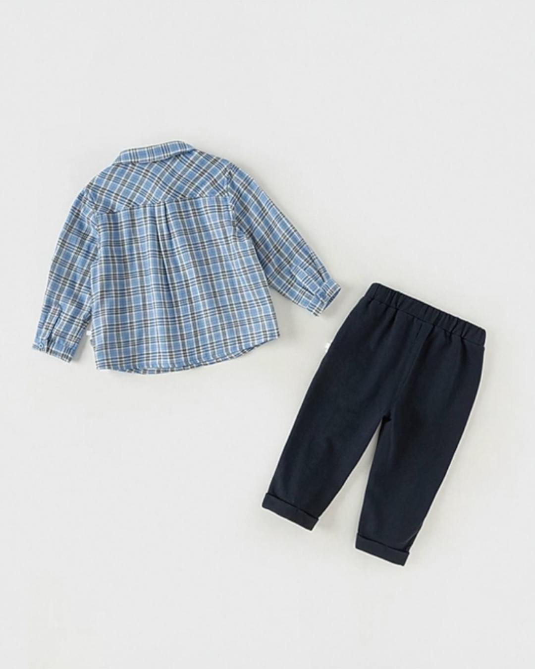 SSTEPLS- Teddy Plaid Set