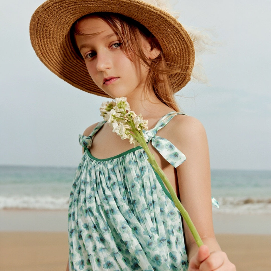 Green Floral Beach Dress