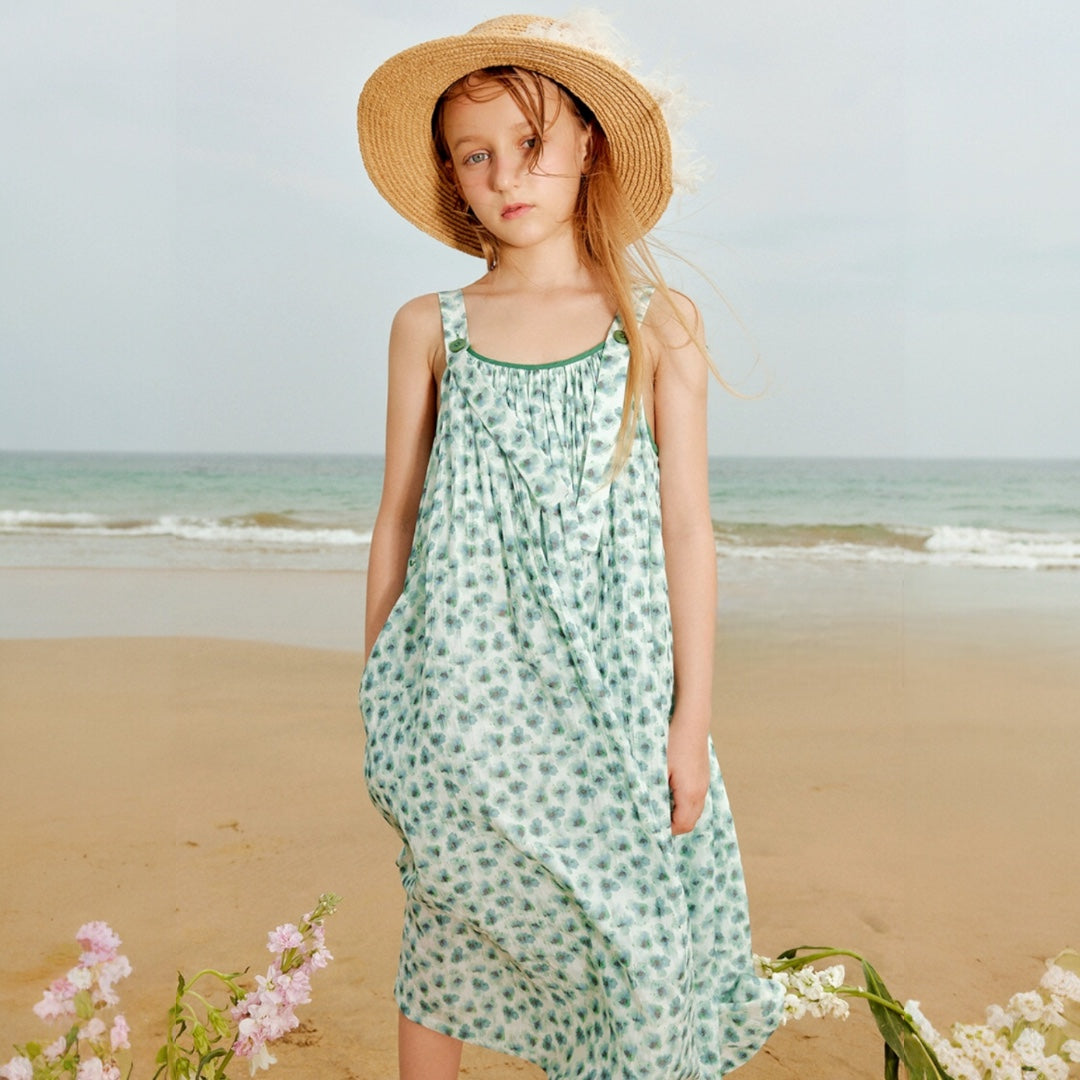 Green Floral Beach Dress