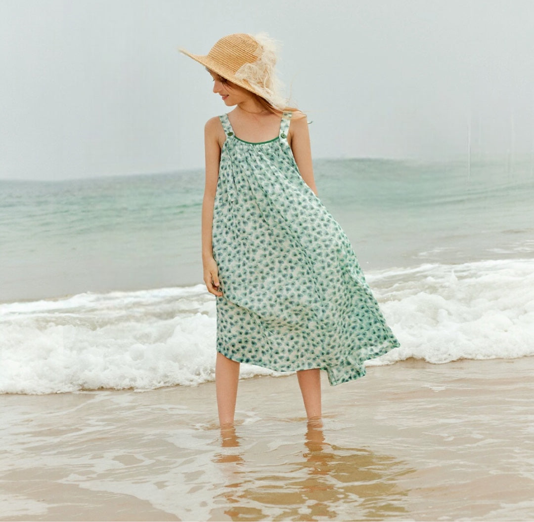 Green Floral Beach Dress