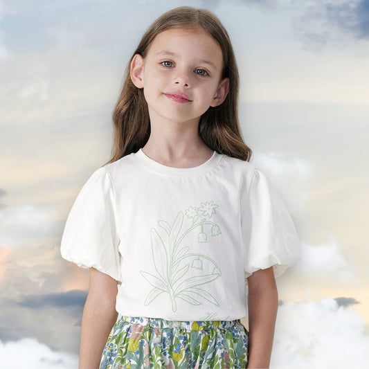 Botanical Puff Sleeve Tee