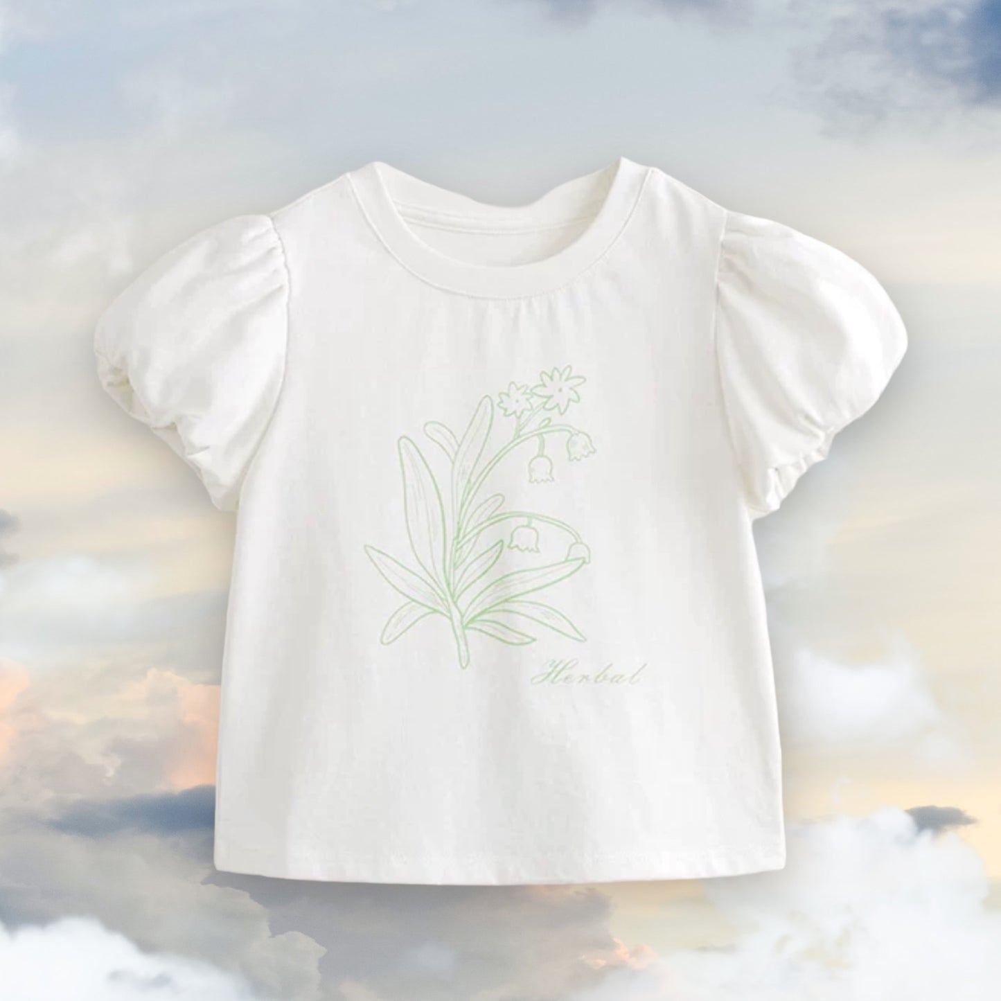 Botanical Puff Sleeve Tee