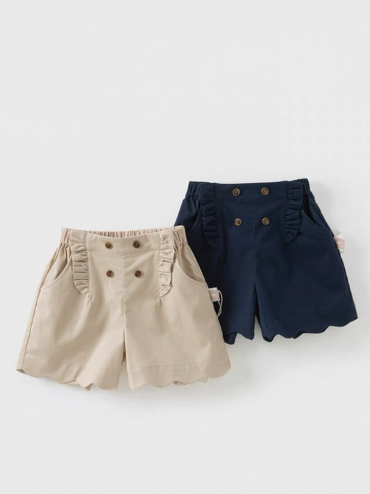 Buttoned Style Shorts