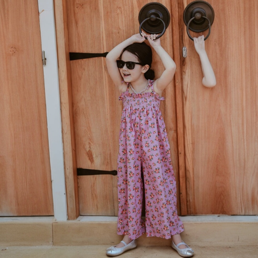 Pink Floral Jumpsuit