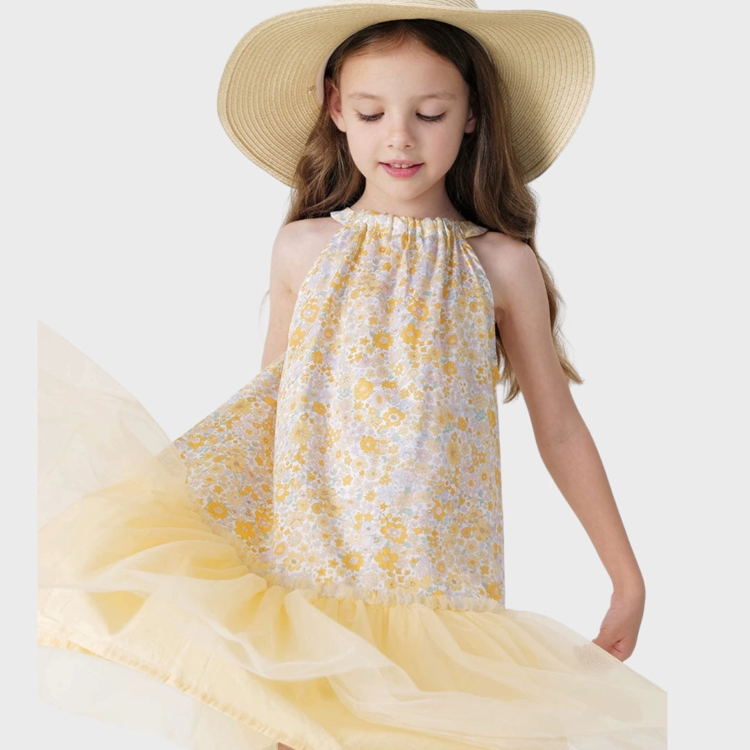 Yellow Floral Summer Dress