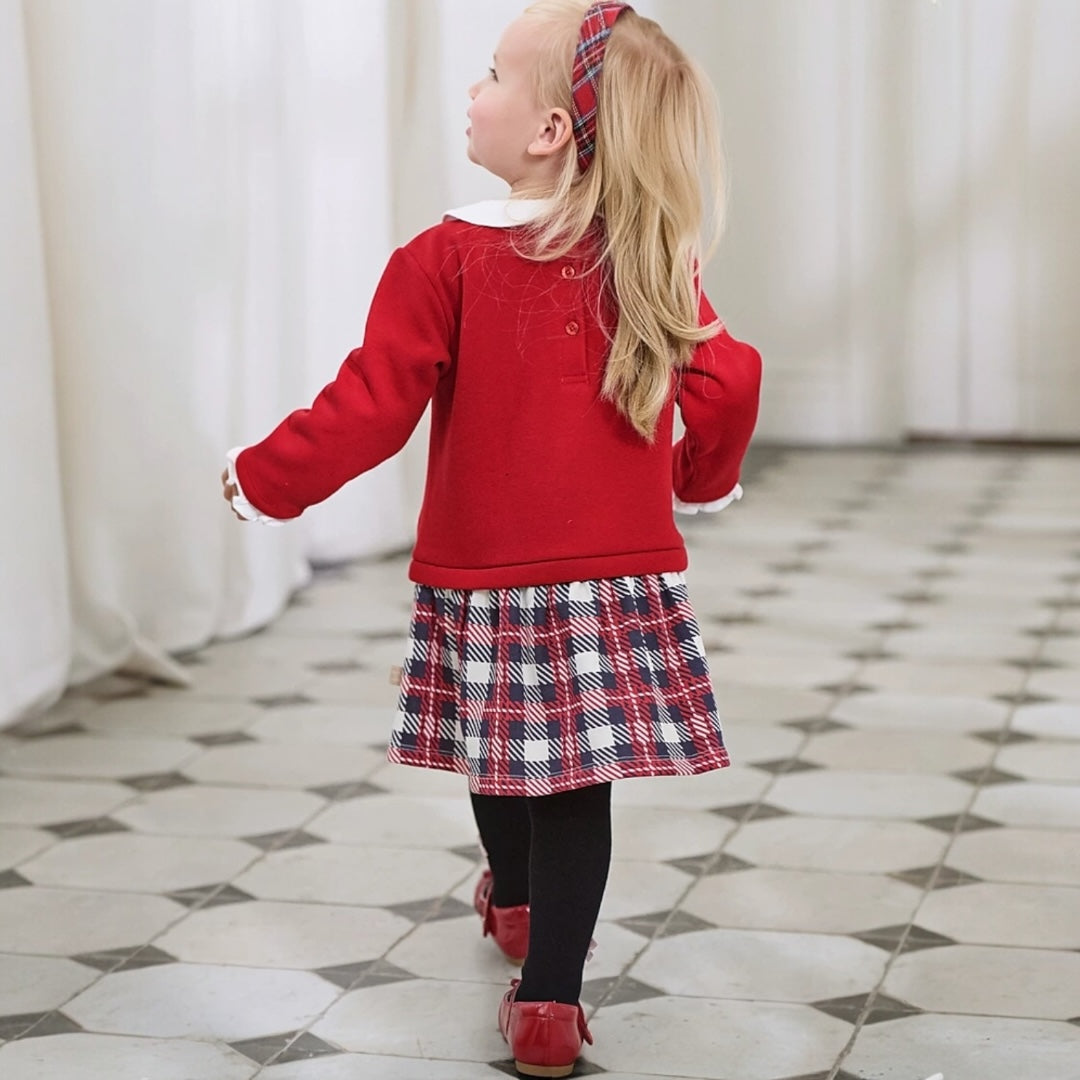 AWPUPLD- Puppy Plaid Dress