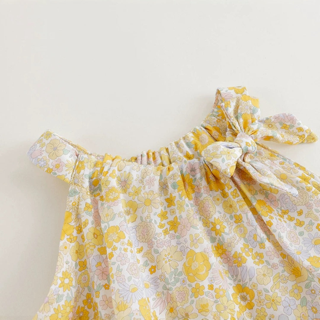 Yellow Floral Summer Dress