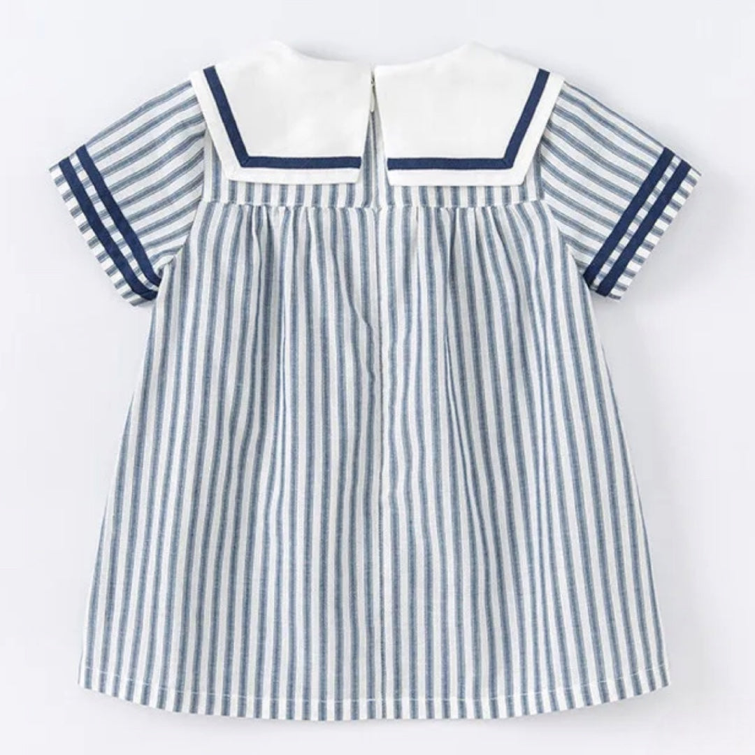 Bella Blue and White Striped Dress