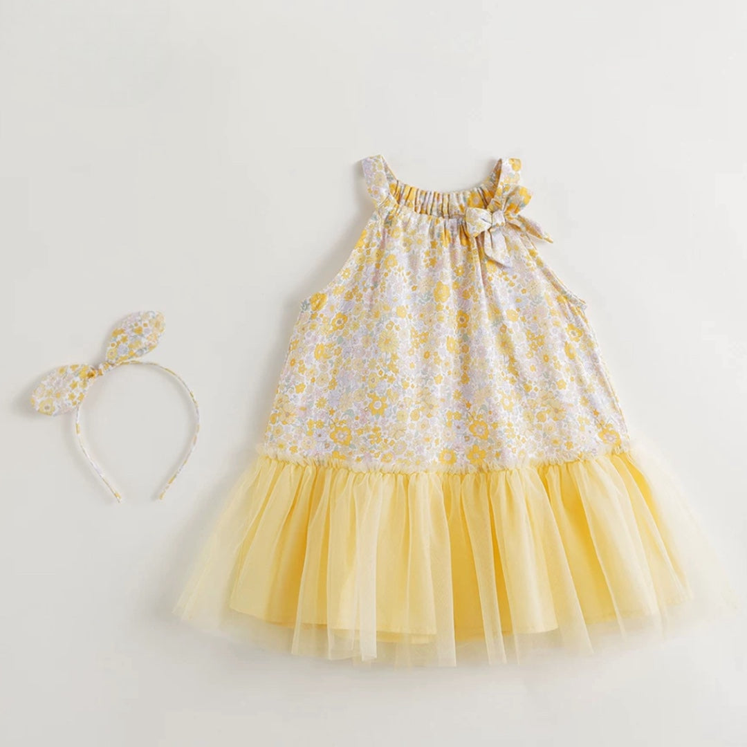 Yellow Floral Summer Dress