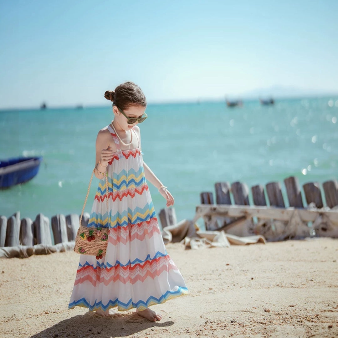 Cheerful Waves Maxi Dress