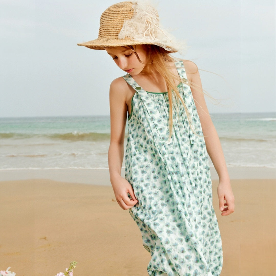 Green Floral Beach Dress