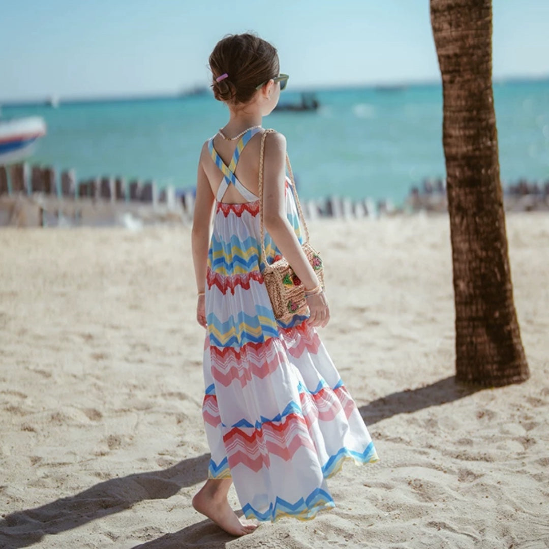 Cheerful Waves Maxi Dress