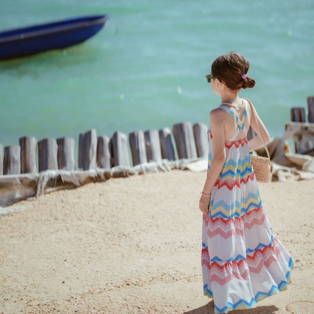 Cheerful Waves Maxi Dress