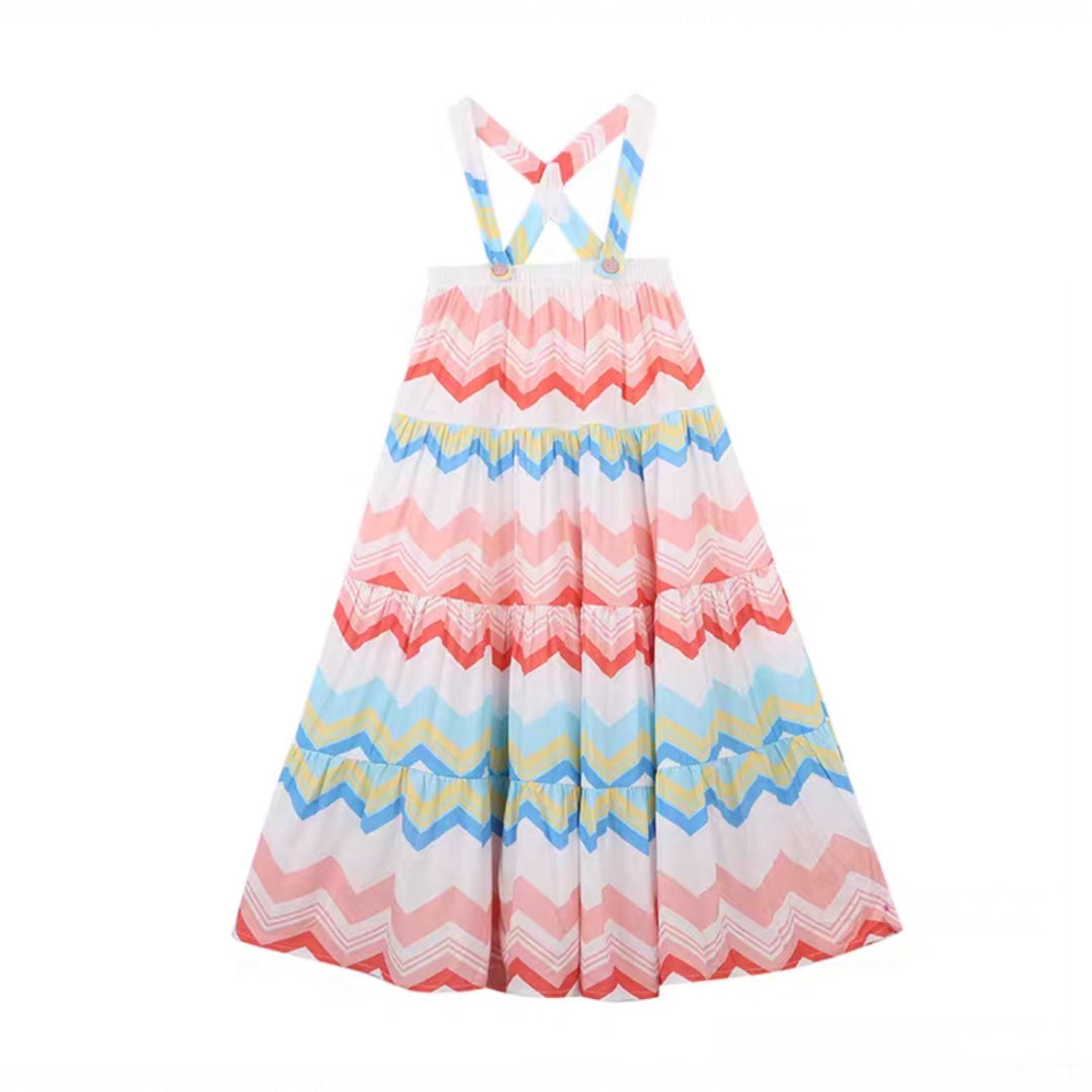 Cheerful Waves Maxi Dress