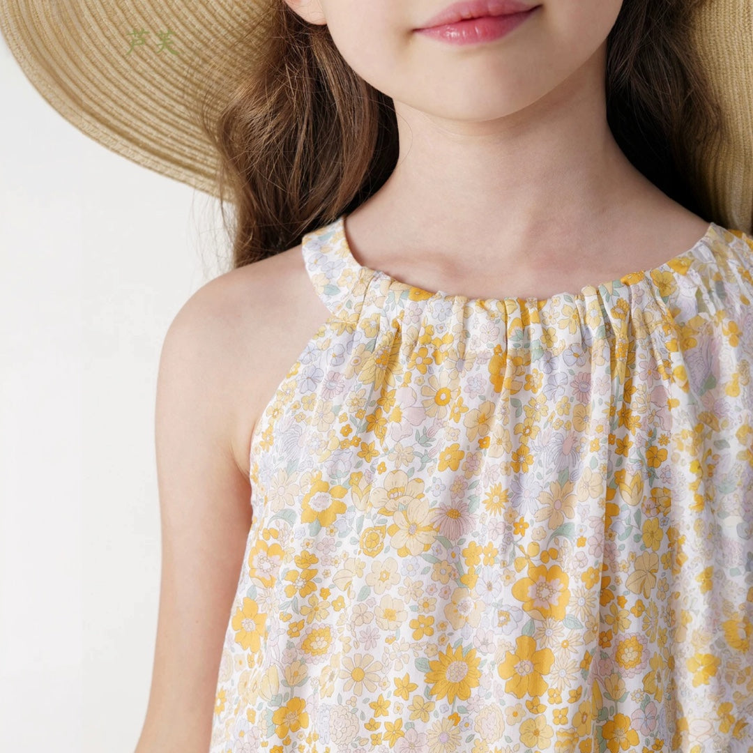 Yellow Floral Summer Dress