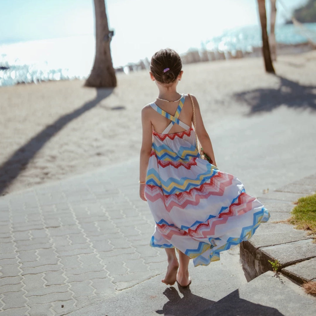 Cheerful Waves Maxi Dress