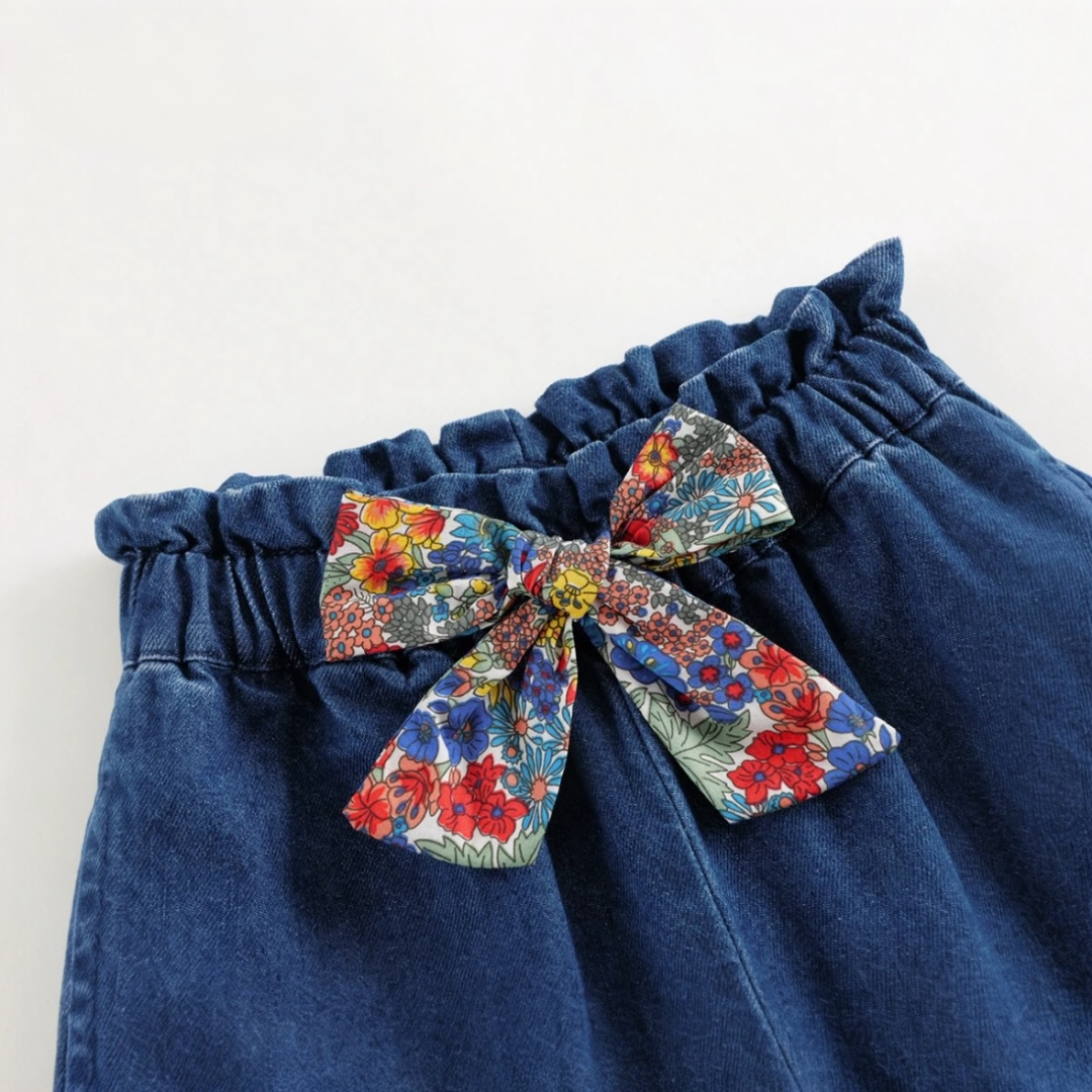 AWDEBOTR- Denim Bow Trousers